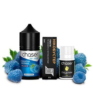 Набор Chaser For Pods Blue Raspberry (Голубая малина) 30 мл 65мг 764 фото