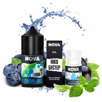 Набор Nova 30мл 65мг со вкусом Blueberry Basil (Черника Базилик) 2469 фото