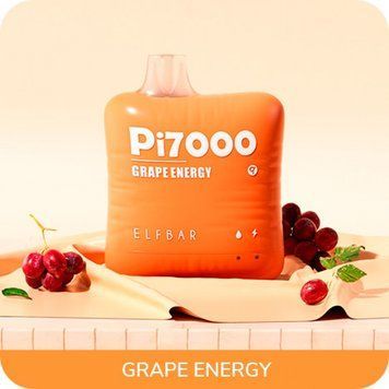 Одноразова електронна сигарета Elf Bar Pi7000 Grape Energy (Виноградний енергітик) 1000 фото