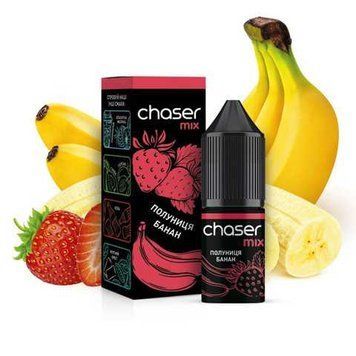 Жидкость Chaser Mix Salt 10 мл 50 мг со вкусом Клубники и Банана (Strawberry Banana) 173 фото