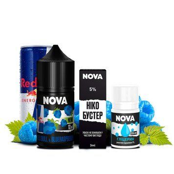 Набор Nova 30мл 65мг со вкусом Redbull Blue Raspberry (Энергетик Голубая малина) 817 фото