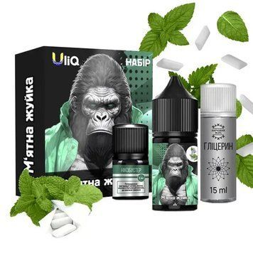 Набір Uliq М'ятна Жуйка (Mint Bubble Gum) 30 мл 50 мг 2934 фото