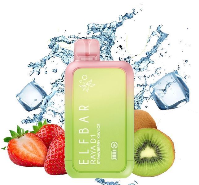ELF BAR RAYA D1 Strawberry Kiwi Ice (Клубника Киви Лед) 100 фото