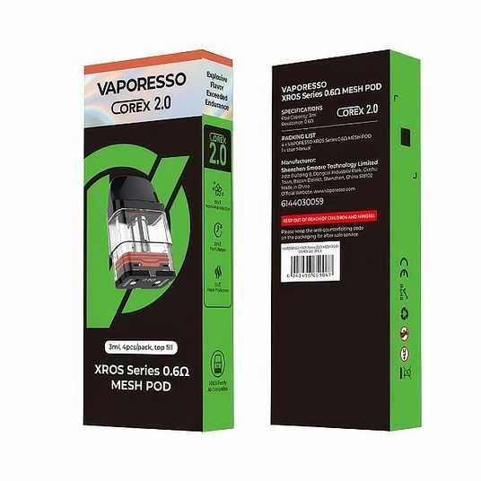 картридж vaporesso xros XROS Pods 4-Pack | 0.6Ω-1.2Ω Replacement Pods main image 0