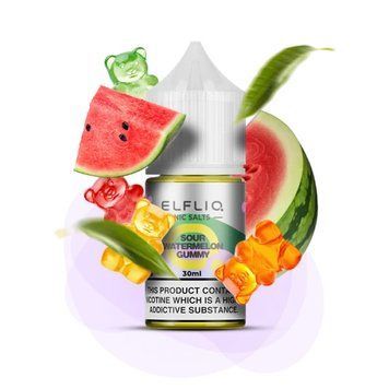 ELFLIQ Sour Watermelon Gummy (Кислі Кавунні Ведмедики ) 30 мл 50 мг 1685 фото