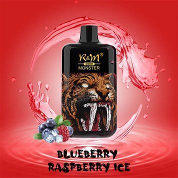 RandM Monster 6000 Blueberry Raspberry Ice (Черника Малина Лед) 5089 фото