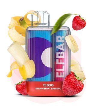 Elf Bar TE6000 Strawberry Banana (Клубника Банан) 1139 фото