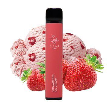 ELF BAR 1500 Strawberry ice cream (Клубничное мороженое) 930 фото