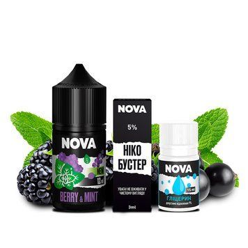 Набор Nova 30мл 65мг со вкусом Berry Mint (Ягоды Мята) 807 фото
