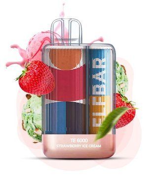 Elf Bar TE6000 Strawberry Iсe Cream (Клубника Мороженое) 1140 фото