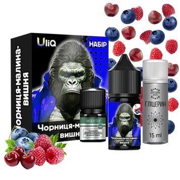 Набір Uliq Чорниця Малина Вишня (Blueberry Raspberry Cherry) 30 мл 50 мг 2941 фото