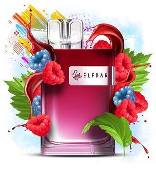 Elf bar CR8000 Sour raspberry jam (Кислый малиновый джем) 1516 фото