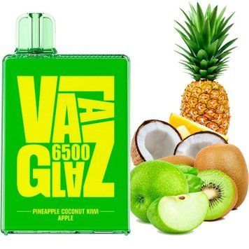 Одноразка VAAL GLAZ 6500 Pineapple Coconut Kiwi Apple (Ананас Кокос Киви Яблоко) 979 фото