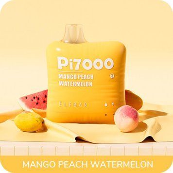 Одноразова електронна сигарета Elf Bar Pi7000 Mango Peach Watermelon (Манго персик кавун) 1003 фото