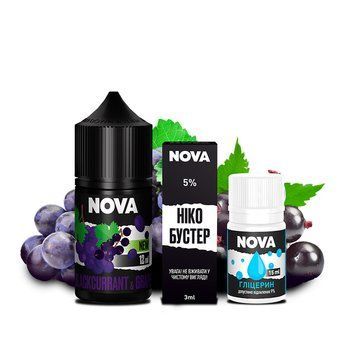 Набор Nova 30мл 50мг со вкусом Blackcurrant Grape (Черная смородина Виноград) 794 фото