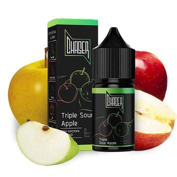 Жидкость Chaser Black Salt 30 мл 50 мг со вкусом Тройного Кислого Яблока (Triple Sour Apple) 655 фото