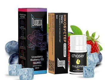 Набір Chaser Black Ice Strawberry Blueberry (Чорниця) 30мл 50мг 1074 фото