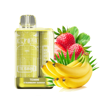 ELF BAR TE5000 Strawberry Banana (Клубника Банан) 906 фото